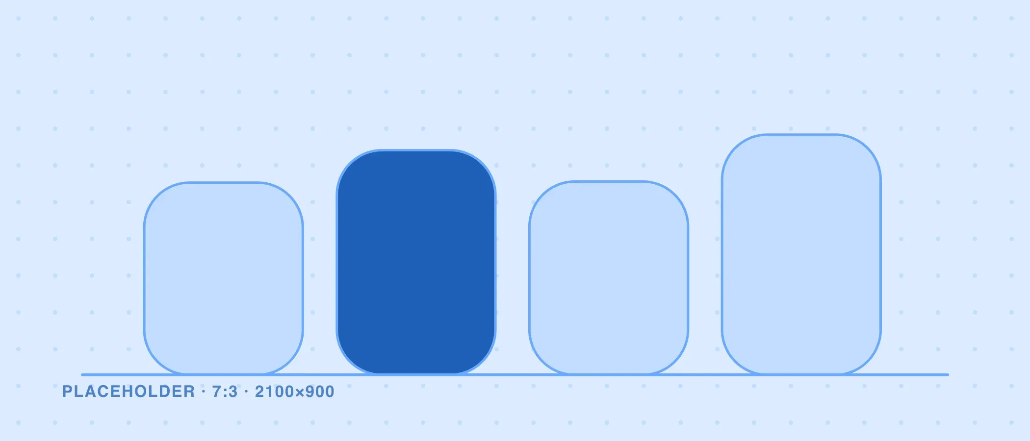 Dark composition of rounded monolith shapes on a baseline